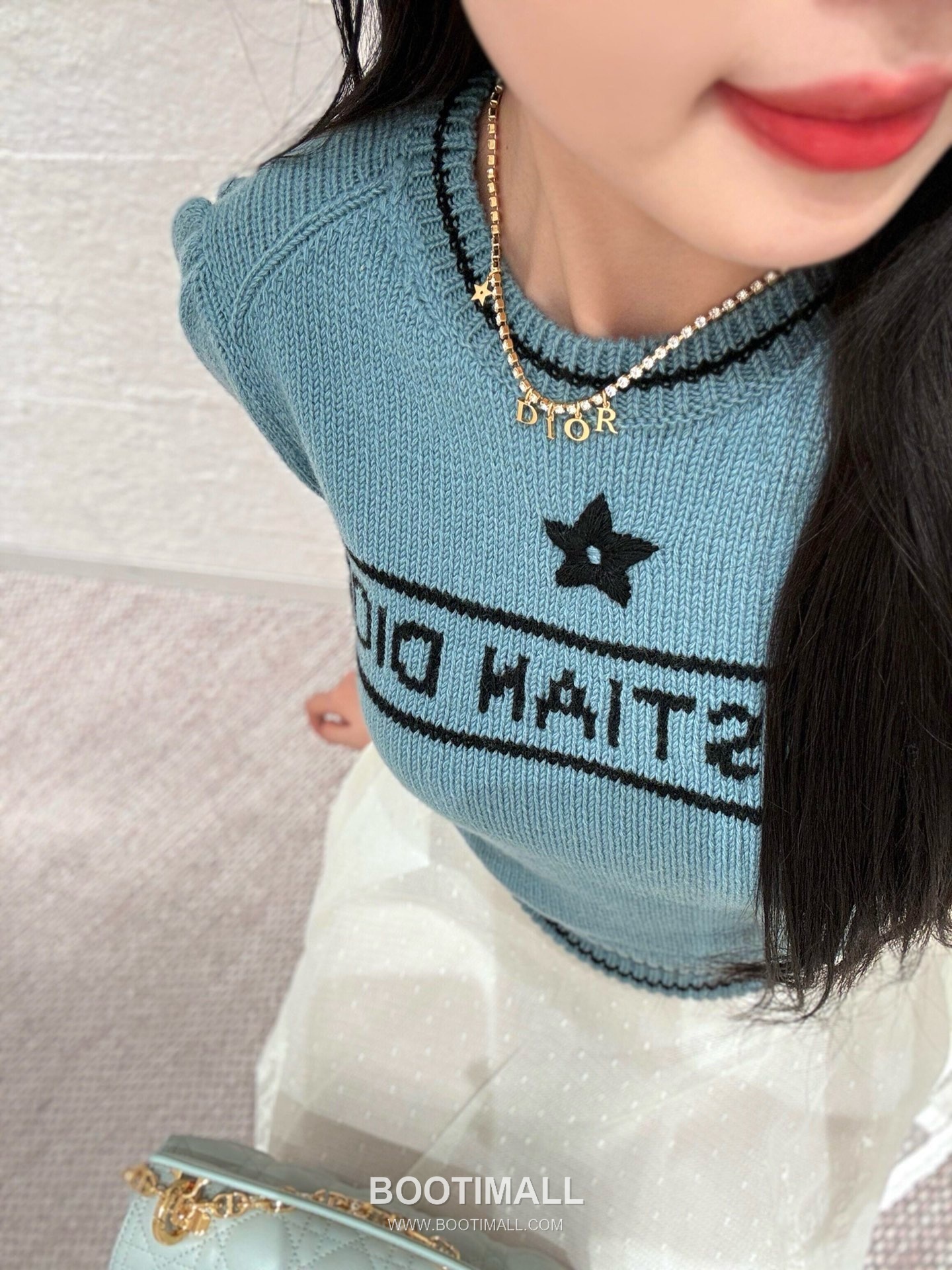 Dior Letter Swarovski Crystal Chain Brass Necklace 디올 레터 스와로브스키 크리스탈 체인 황동 네클리스 13