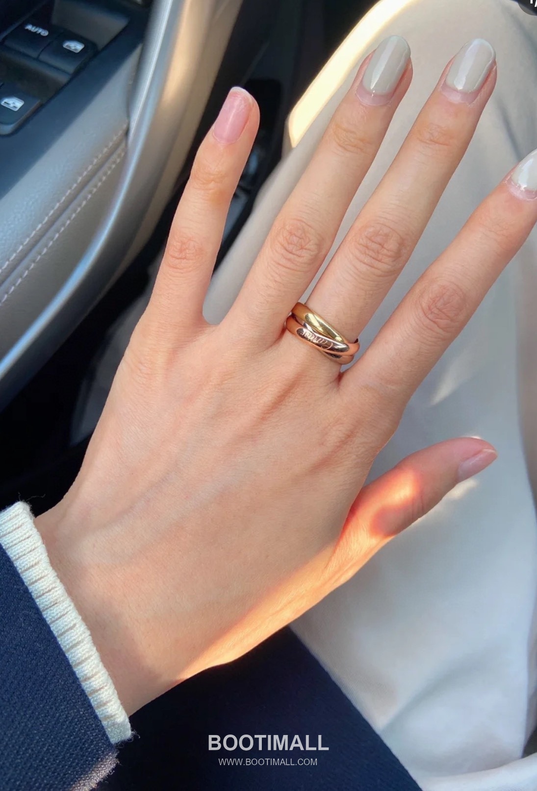 Cartier Trinity Three Tone Interlocking Ring V Gold 까르띠에 트리니티 삼색 인터락킹 링 V 골드 6호 2