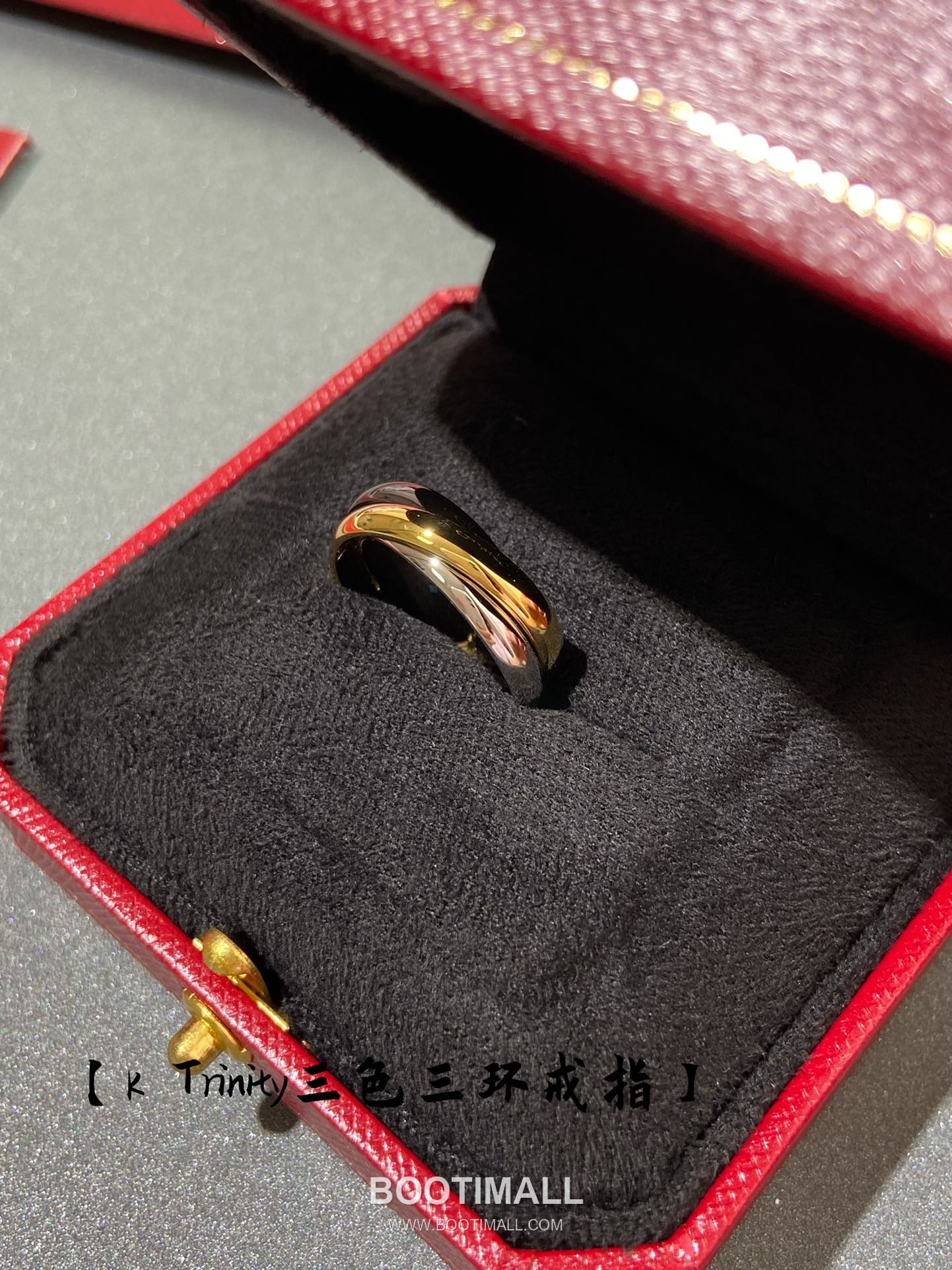 Cartier Trinity Three Tone Interlocking V Gold Ring 까르띠에 트리니티 삼색 인터락킹 V 골드 링 6호 4
