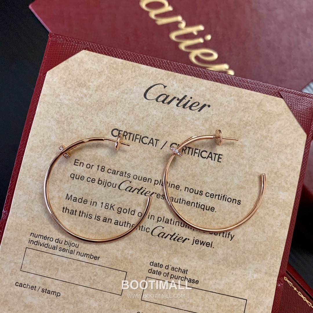 Cartier Juste un Clou Nail Head Swarovski Crystal V Gold Drop Earring 까르띠에 저스트 앵 끌루 네일 헤드 스와로브스키 크리스탈 V 골드 드롭 이어링 14