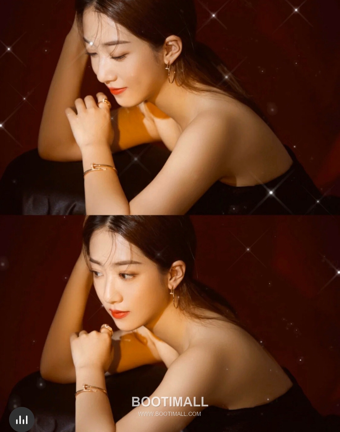 Cartier Juste un Clou Full Pavé Swarovski Crystal Nail V Gold Drop Earring 까르띠에 저스트 앵 끌루 풀 파베 스와로브스키 크리스탈 네일 V 골드 드롭 이어링 9