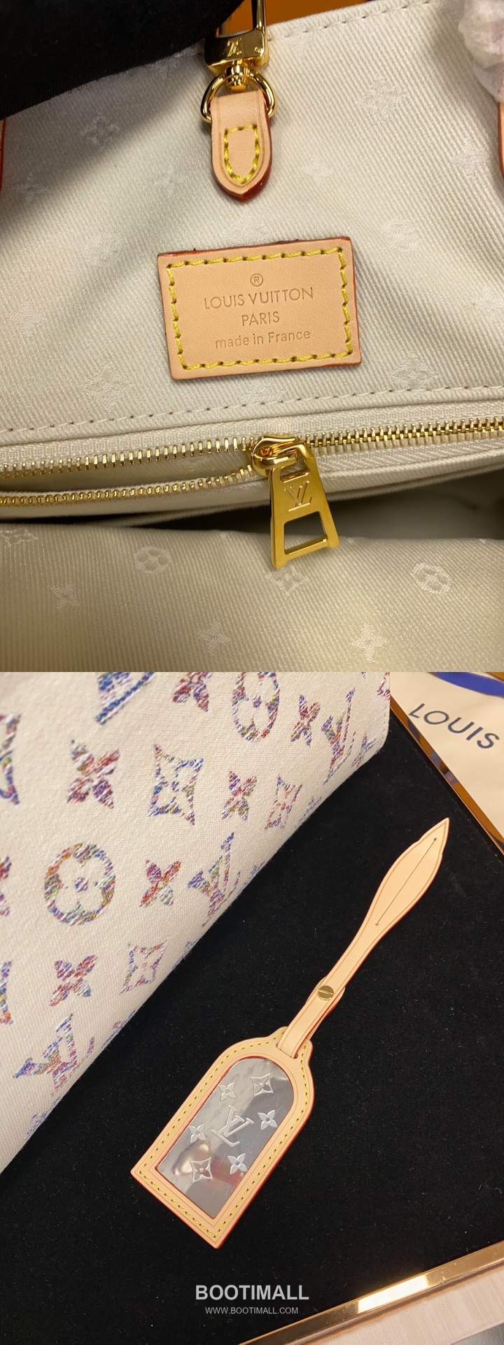 Louis Vuitton OnTheGo MM Monogram Jacquard Textile Tote Bag with Gradient Pattern Mirror Charm 루이비통 온더고 MM 자카드 텍스타일 토트백 그라데이션 미러 참 35cm 9
