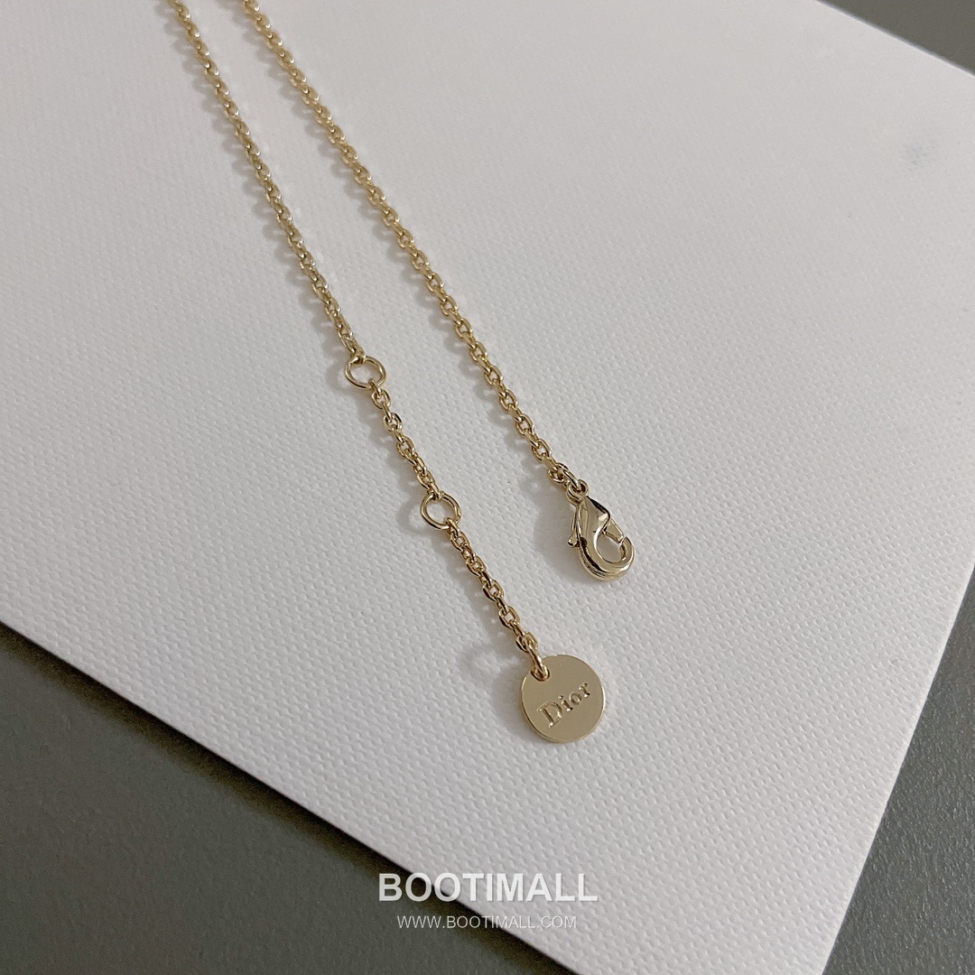 Dior CD Swarovski Crystal Brass Adjustable Chain Necklace 디올 CD 스와로브스키 크리스탈 황동 조절형 체인 네클리스 6