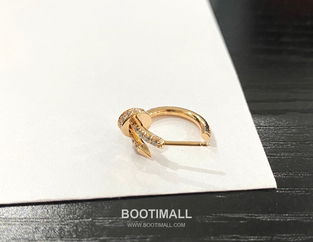 Cartier Juste un Clou Full Pavé Swarovski Crystal Nail V Gold Stud Earring 까르띠에 저스트 앵 끌루 풀 파베 스와로브스키 크리스탈 네일 V 골드 스터드 이어링 13