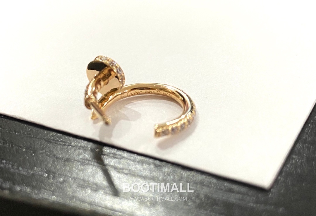 Cartier Juste un Clou Full Pavé Swarovski Crystal Nail V Gold Stud Earring 까르띠에 저스트 앵 끌루 풀 파베 스와로브스키 크리스탈 네일 V 골드 스터드 이어링 14