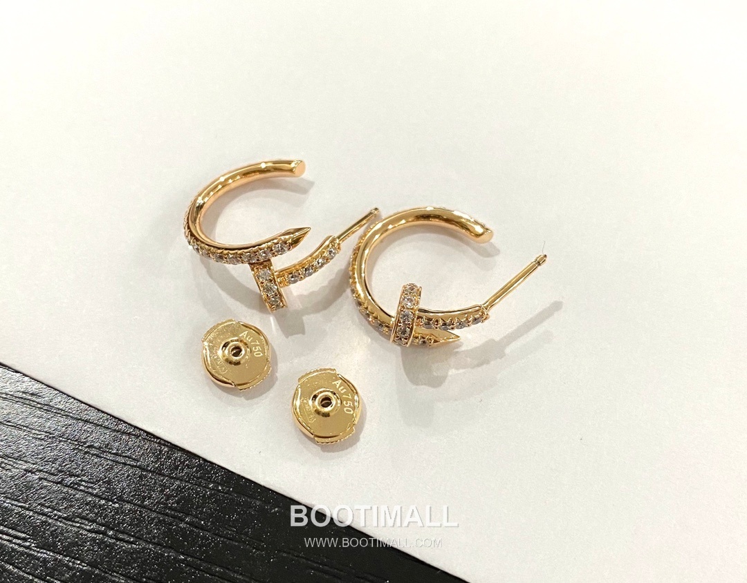Cartier Juste un Clou Full Pavé Swarovski Crystal Nail V Gold Stud Earring 까르띠에 저스트 앵 끌루 풀 파베 스와로브스키 크리스탈 네일 V 골드 스터드 이어링 15