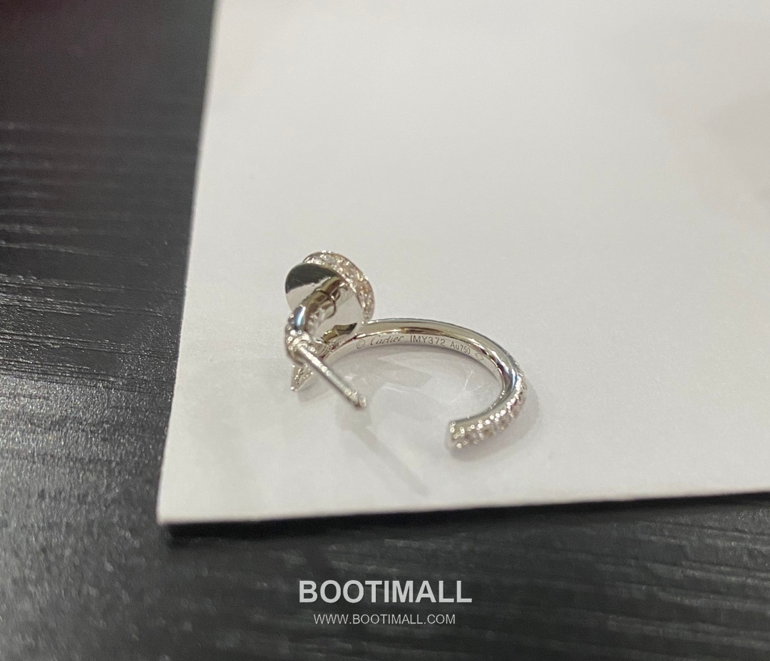 Cartier Juste un Clou Full Pavé Swarovski Crystal Nail V Gold Stud Earring 까르띠에 저스트 앵 끌루 풀 파베 스와로브스키 크리스탈 네일 V 골드 스터드 이어링 6