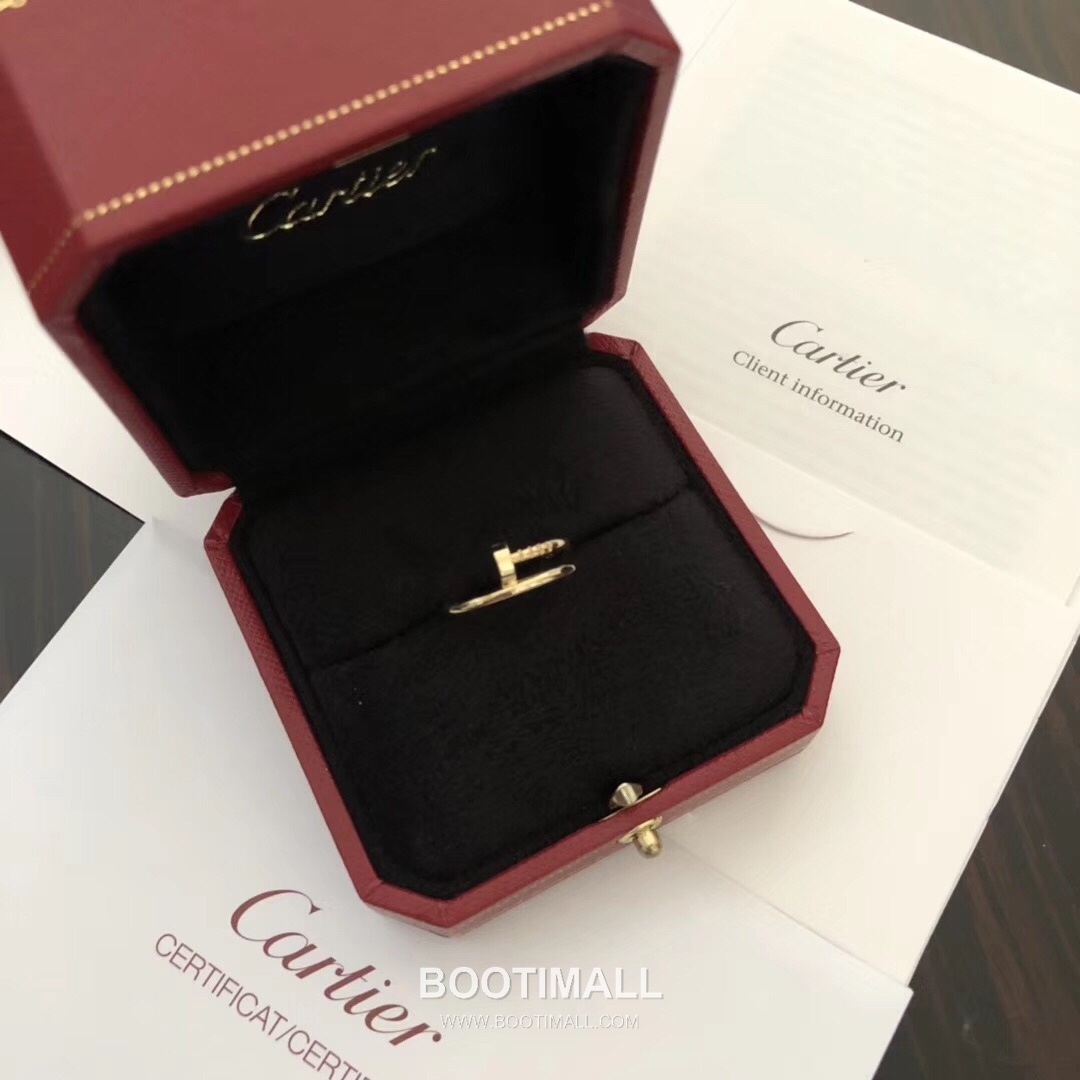 Cartier Juste un Clou Nail Polished V Gold Ring 까르띠에 저스트 앵 끌루 네일 폴리시드 V 골드 링 16mm 13
