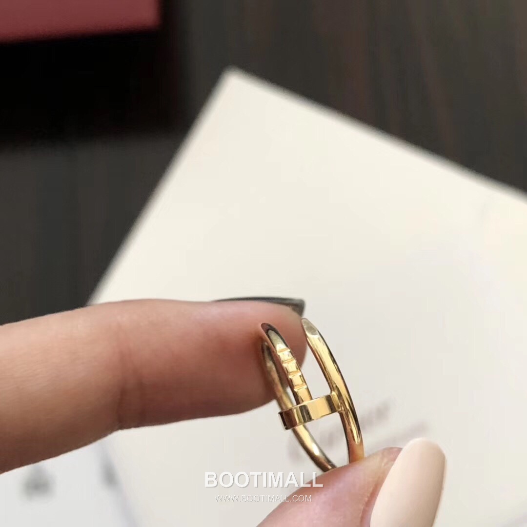 Cartier Juste un Clou Nail Polished V Gold Ring 까르띠에 저스트 앵 끌루 네일 폴리시드 V 골드 링 16mm 14