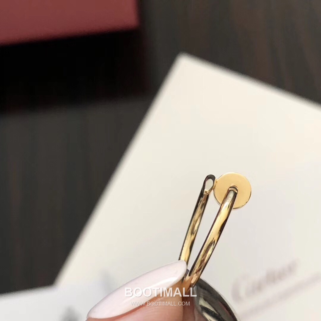 Cartier Juste un Clou Nail Polished V Gold Ring 까르띠에 저스트 앵 끌루 네일 폴리시드 V 골드 링 16mm 15