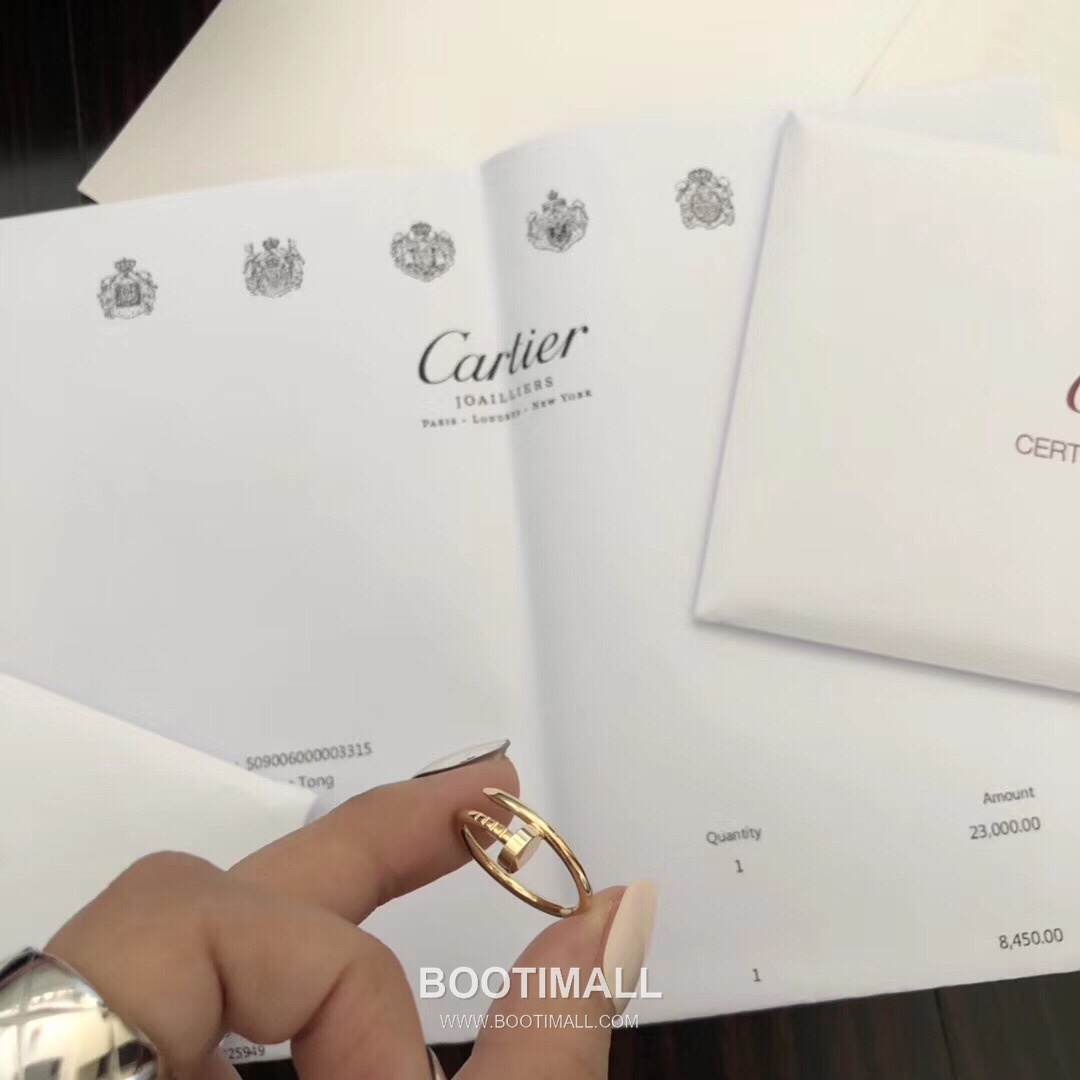 Cartier Juste un Clou Nail Polished V Gold Ring 까르띠에 저스트 앵 끌루 네일 폴리시드 V 골드 링 16mm 16