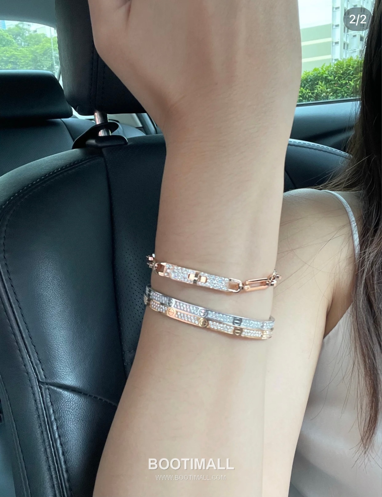Hermes Diamond Set Chain Link V Gold Bracelet 헤르메스 다이아몬드 세팅 체인 링크 V 골드 브레이슬릿 17cm 5