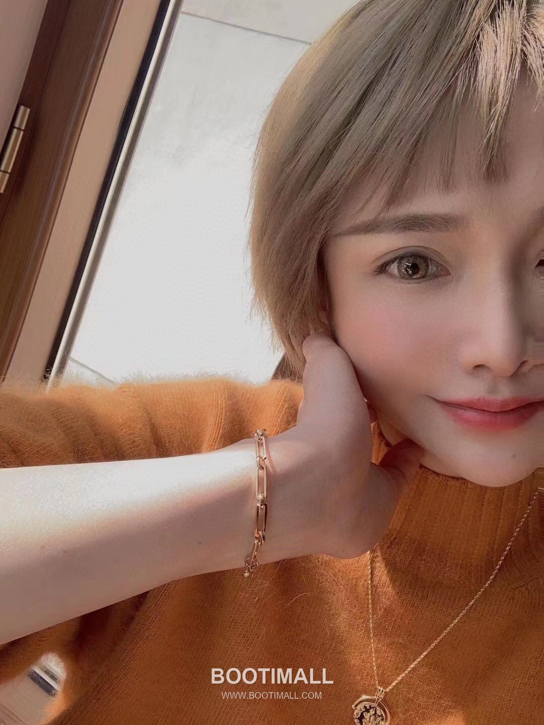 Hermes Diamond Set Chain Link V Gold Bracelet 헤르메스 다이아몬드 세팅 체인 링크 V 골드 브레이슬릿 17cm 7