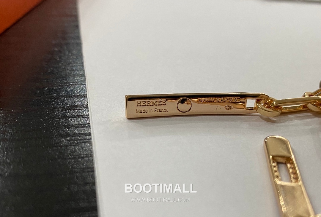 Hermes Diamond Set Chain Link V Gold Bracelet 헤르메스 다이아몬드 세팅 체인 링크 V 골드 브레이슬릿 17cm 15