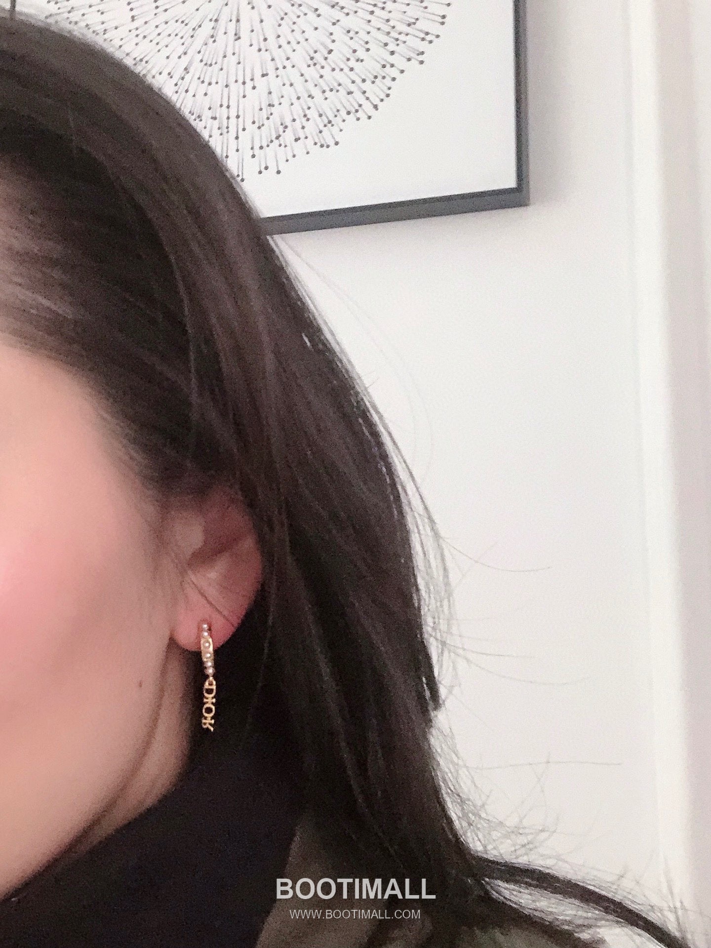 Dior Asymmetric Swarovski Pearl Brass Earring 디올 비대칭 스와로브스키 펄 황동 이어링 3
