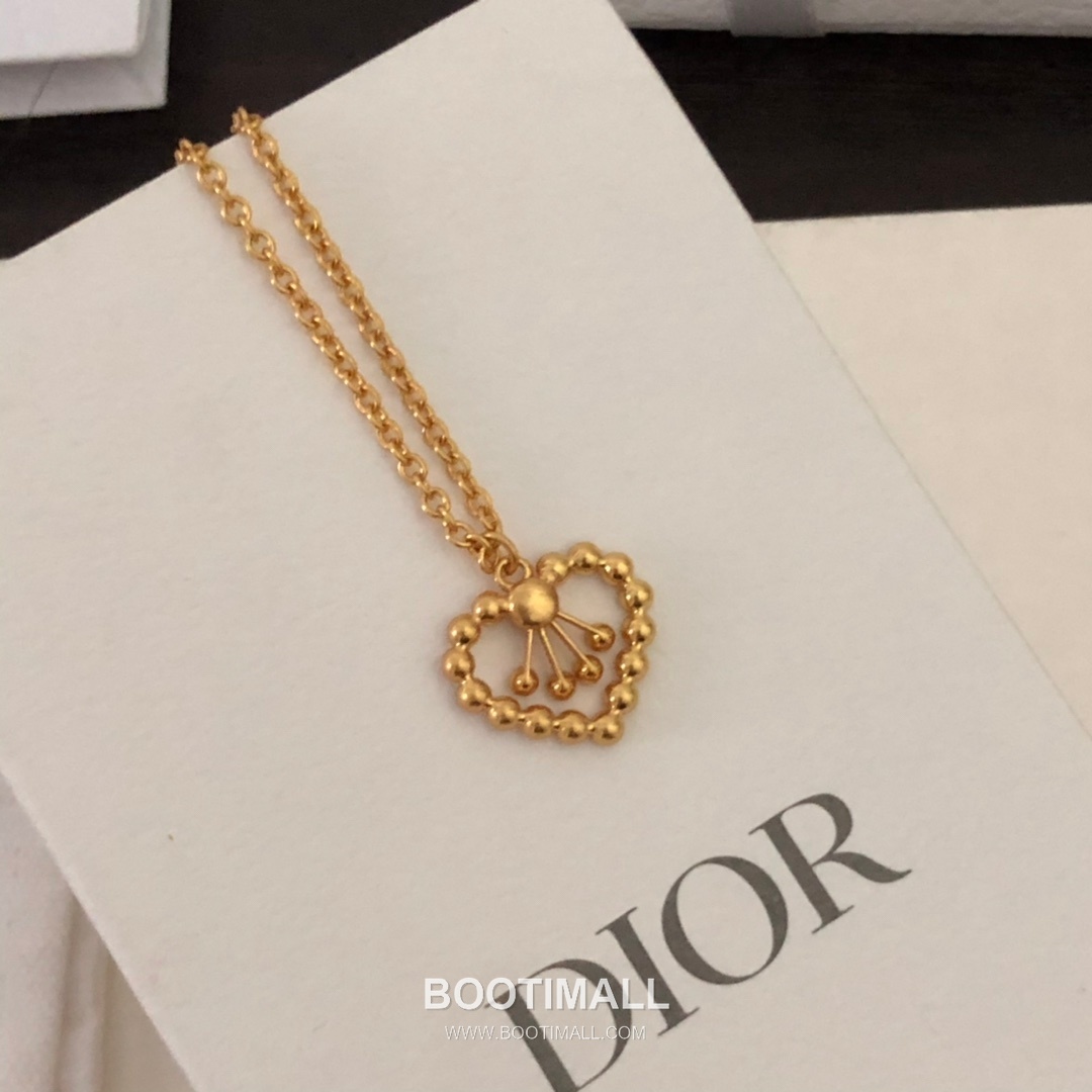 Dior Heart Multicolor Swarovski Crystal Brass Pendant Necklace 디올 하트 멀티컬러 스와로브스키 크리스탈 황동 펜던트 네클리스 6