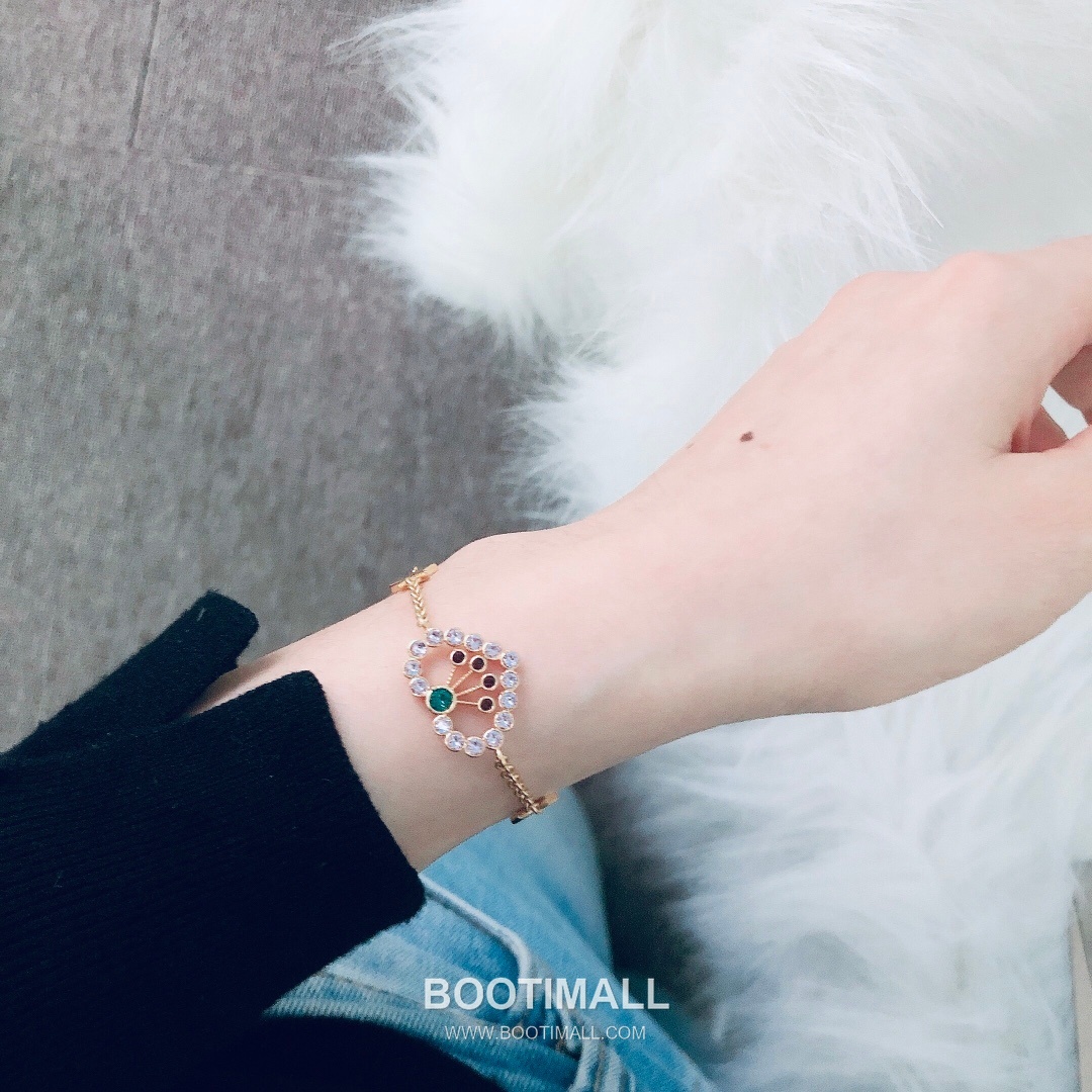 Dior Heart Multicolor Swarovski Crystal Brass Chain Bracelet 디올 하트 멀티컬러 스와로브스키 크리스탈 황동 체인 브레이슬릿 17cm 1