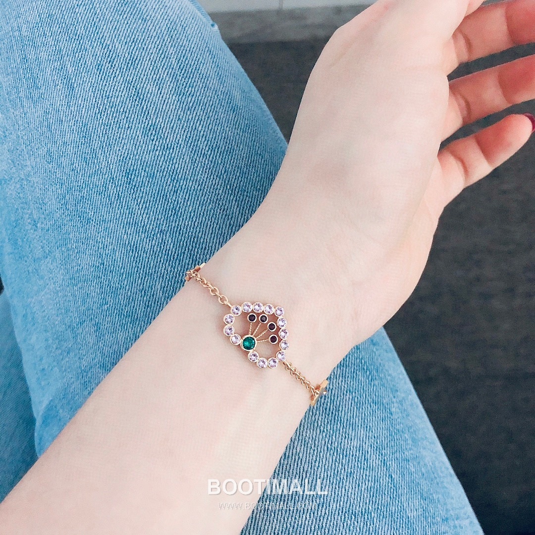 Dior Heart Multicolor Swarovski Crystal Brass Chain Bracelet 디올 하트 멀티컬러 스와로브스키 크리스탈 황동 체인 브레이슬릿 17cm 3