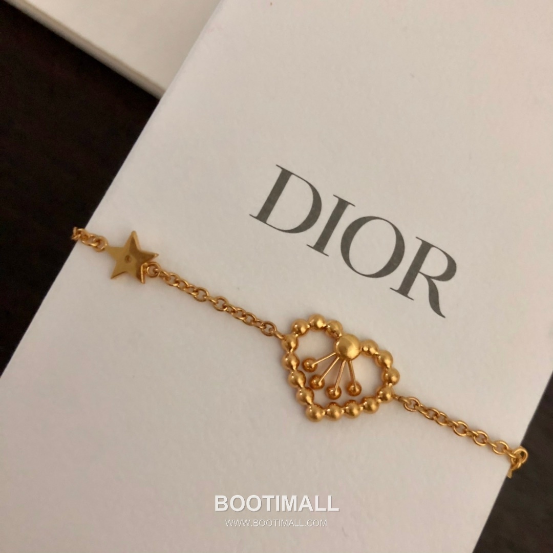 Dior Heart Multicolor Swarovski Crystal Brass Chain Bracelet 디올 하트 멀티컬러 스와로브스키 크리스탈 황동 체인 브레이슬릿 17cm 7