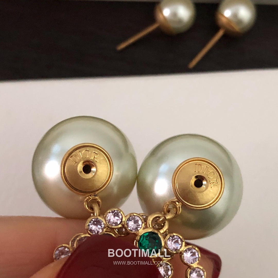 Dior Heart Multicolor Swarovski Crystal Pearl Brass Stud Earring 디올 하트 멀티컬러 스와로브스키 크리스탈 펄 황동 스터드 이어링 7