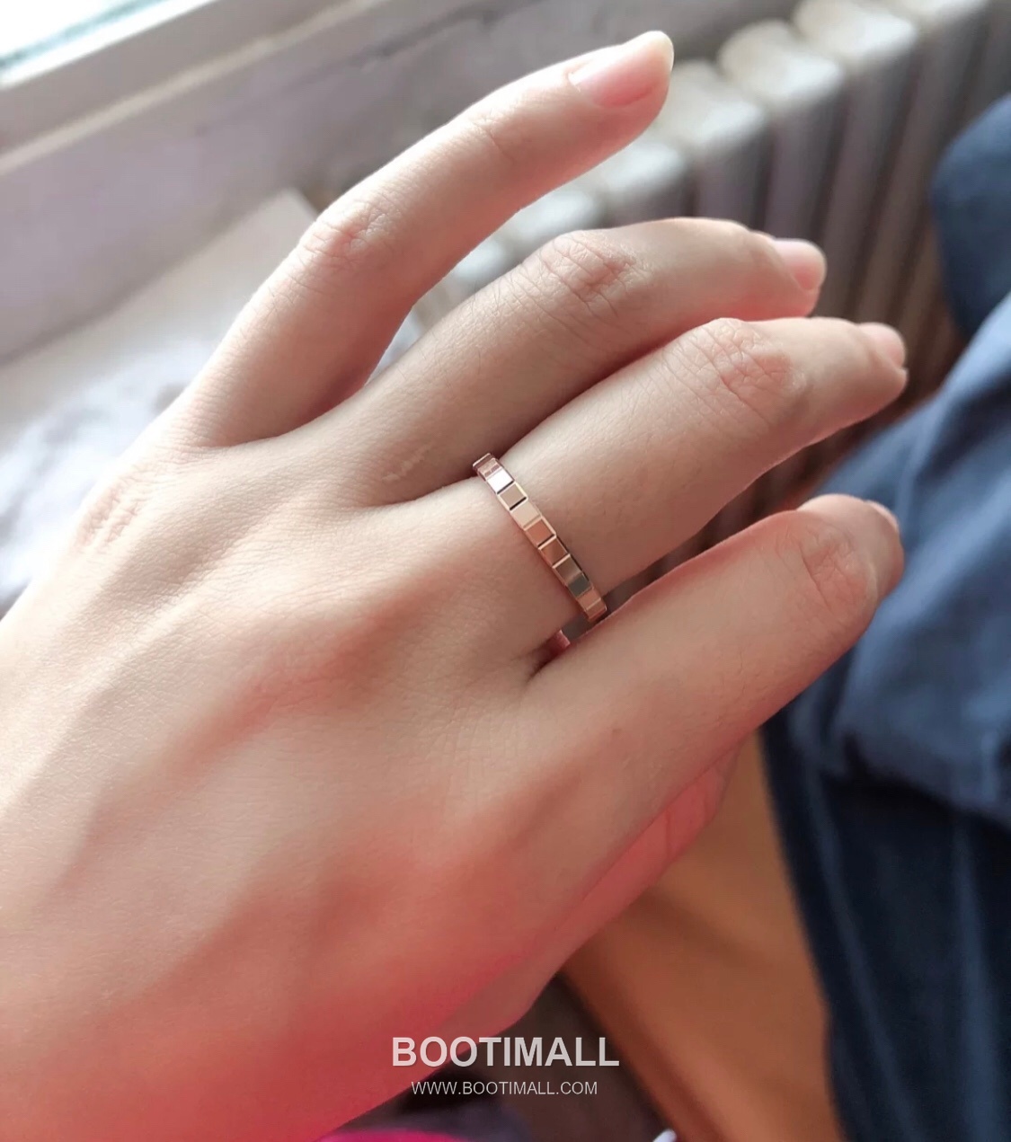 Chopard Ice Cube Brass Crystal Pavé Ring with Geometric Block Design 쇼파드 아이스 큐브 황동 크리스탈 파베 링 지오메트릭 블록 디자인 7호 2