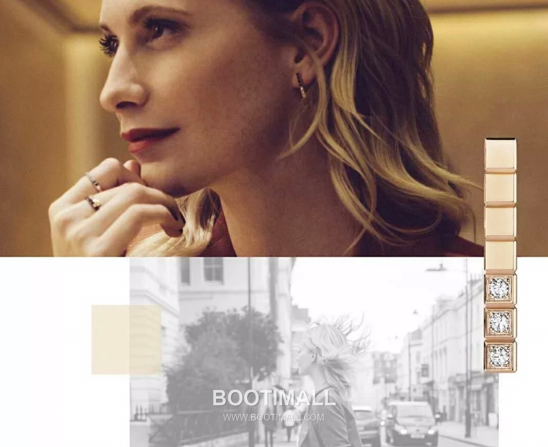 Chopard Ice Cube Brass Crystal Pavé Ring with Geometric Block Design 쇼파드 아이스 큐브 황동 크리스탈 파베 링 지오메트릭 블록 디자인 7호 6