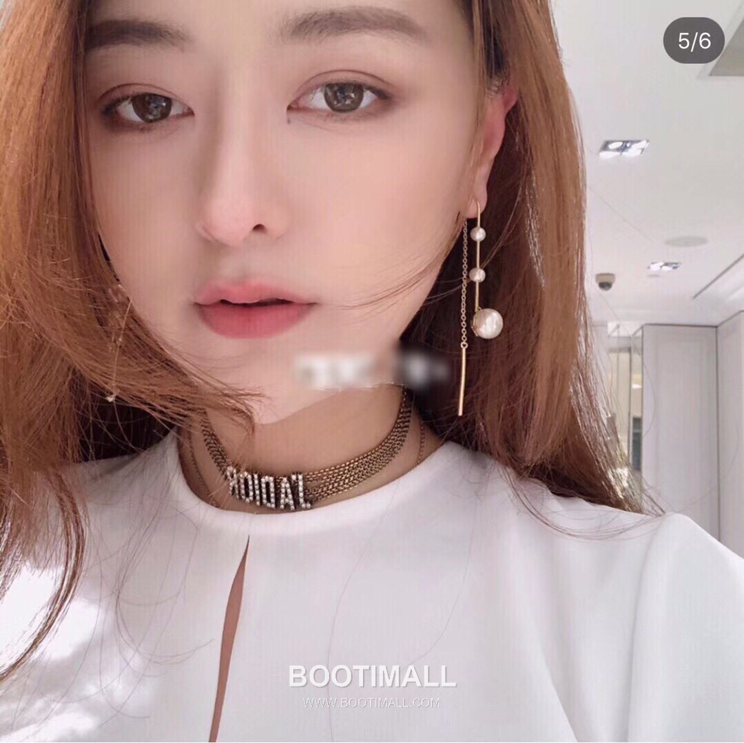 Dior Multi Chain Brass Crystal Earring with Convertible Chain Design 디올 멀티 체인 황동 크리스탈 이어링 컨버터블 체인 디자인 3cm 7