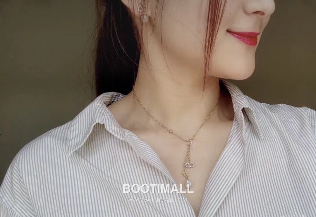 Dior Baroque Pearl Brass Chain Necklace with Adjustable Length 디올 바로크 펄 황동 체인 네클리스 길이조절 45cm 4