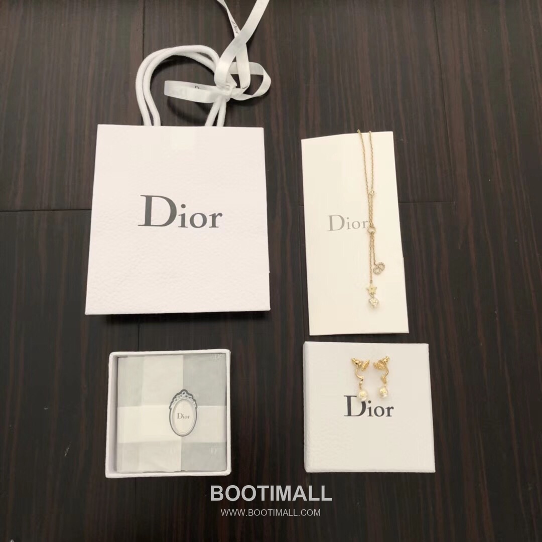 Dior Baroque Pearl Brass Chain Necklace with Adjustable Length 디올 바로크 펄 황동 체인 네클리스 길이조절 45cm 7