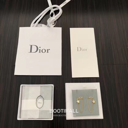 Dior Logo Tassel Brass Swarovski Crystal Earring with Letter Chain Fringe 디올 로고 태슬 황동 스와로브스키 크리스탈 이어링 레터 체인 프린지 4cm 1