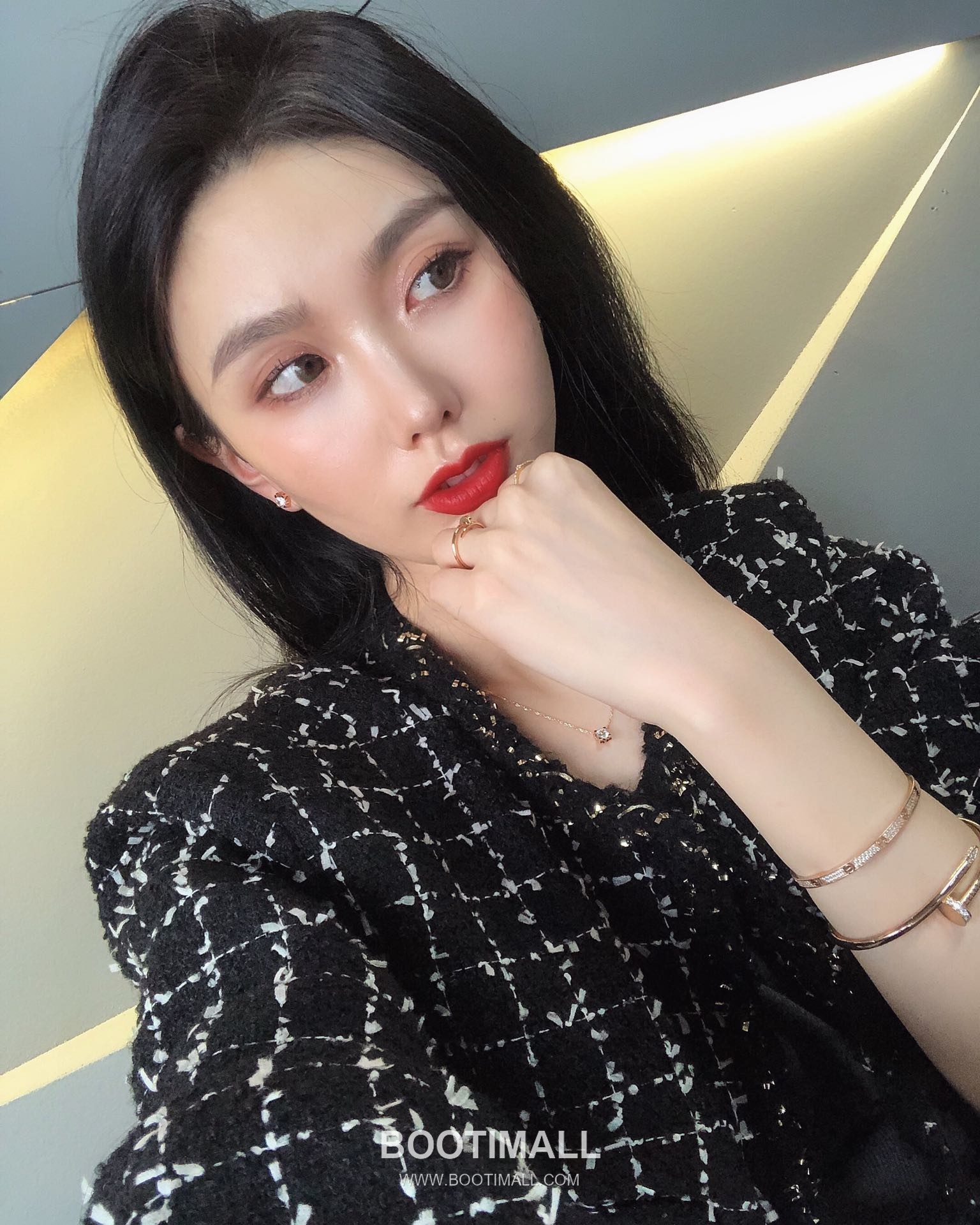 Cartier Horn Curve Brass Crystal Solitaire Pendant Necklace with Brilliant Cut 까르띠에 혼 커브 황동 크리스탈 솔리테어 펜던트 네클리스 브릴리언트 컷 45cm 6