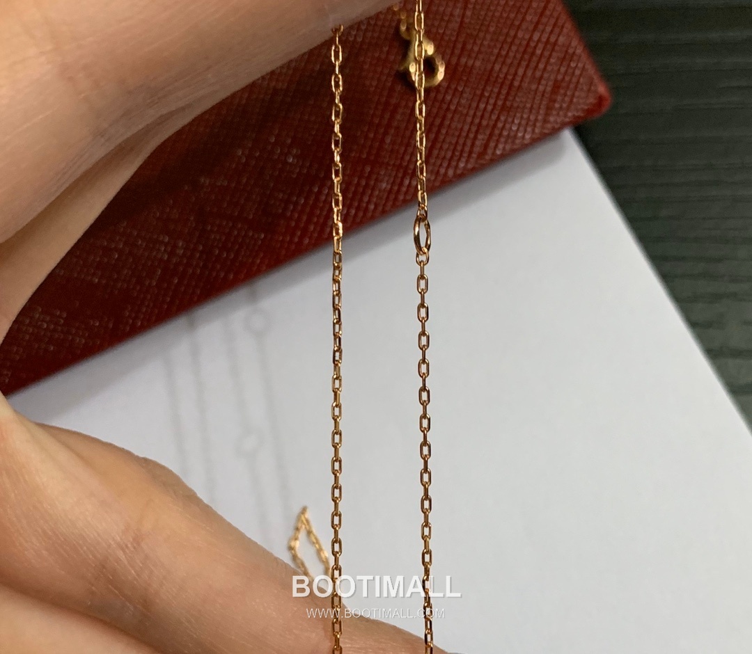 Cartier Horn Pearl Brass Chain Necklace with Akoya Pearl Pendant 까르띠에 혼 펄 황동 체인 네클리스 아코야 진주 펜던트 45cm 8