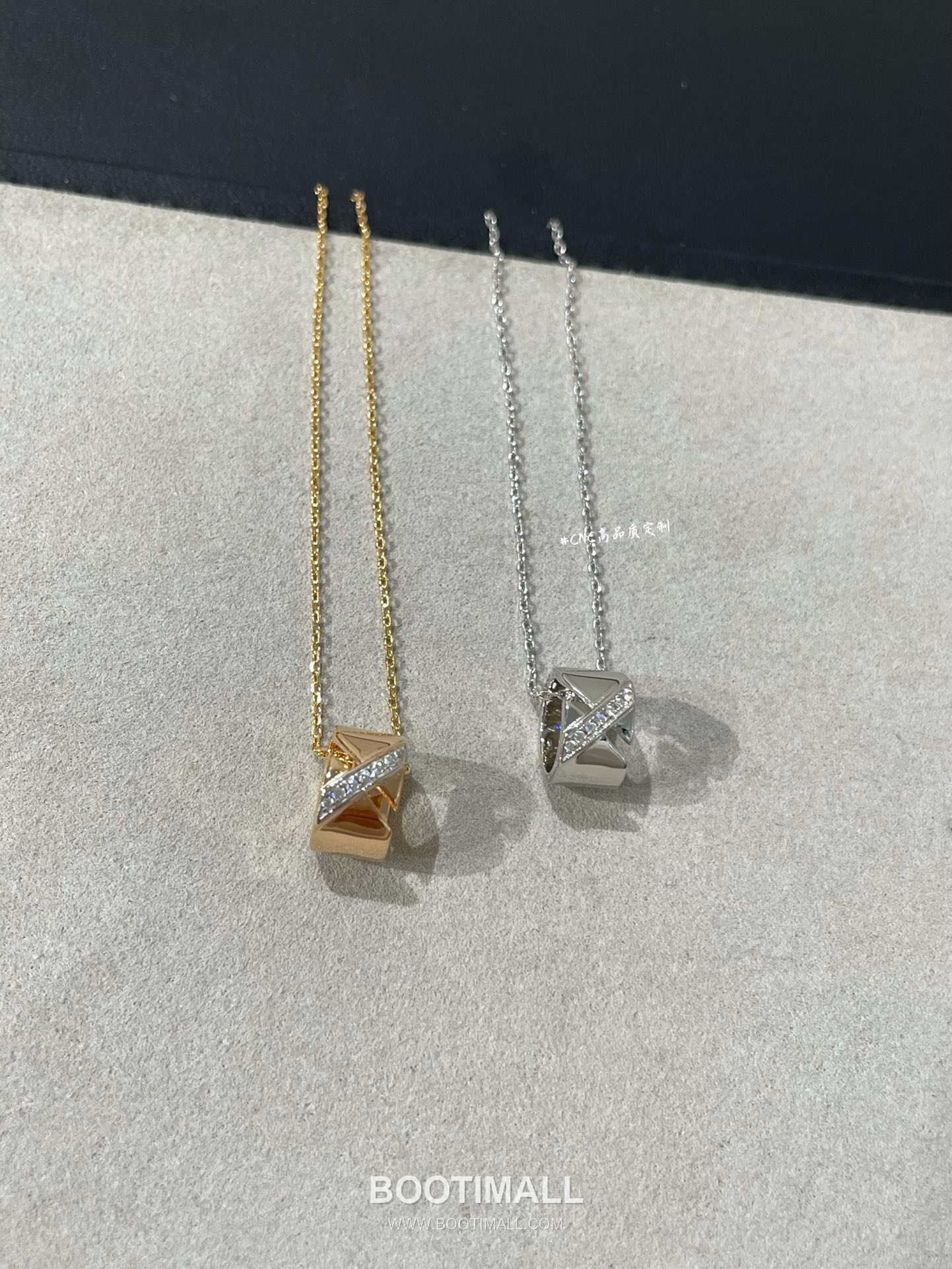 Chaumet Liens Evidence Brass Gold Plated Necklace with Diamond Cylinder Pendant 쇼메 리앙 에비던스 황동 베이스 금도금 네클리스 다이아 원통 펜던트 6