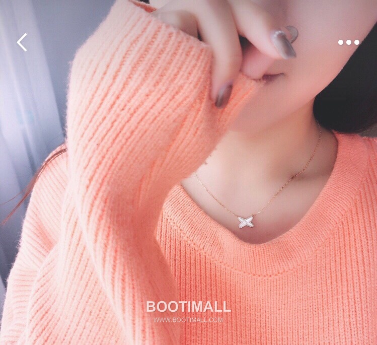 Chaumet Liens Sterling Silver 925 Necklace with Cross Motif and Natural Shell 쇼메 리앙 스털링 실버 925 네클리스 크로스 모티프 내추럴 쉘 6