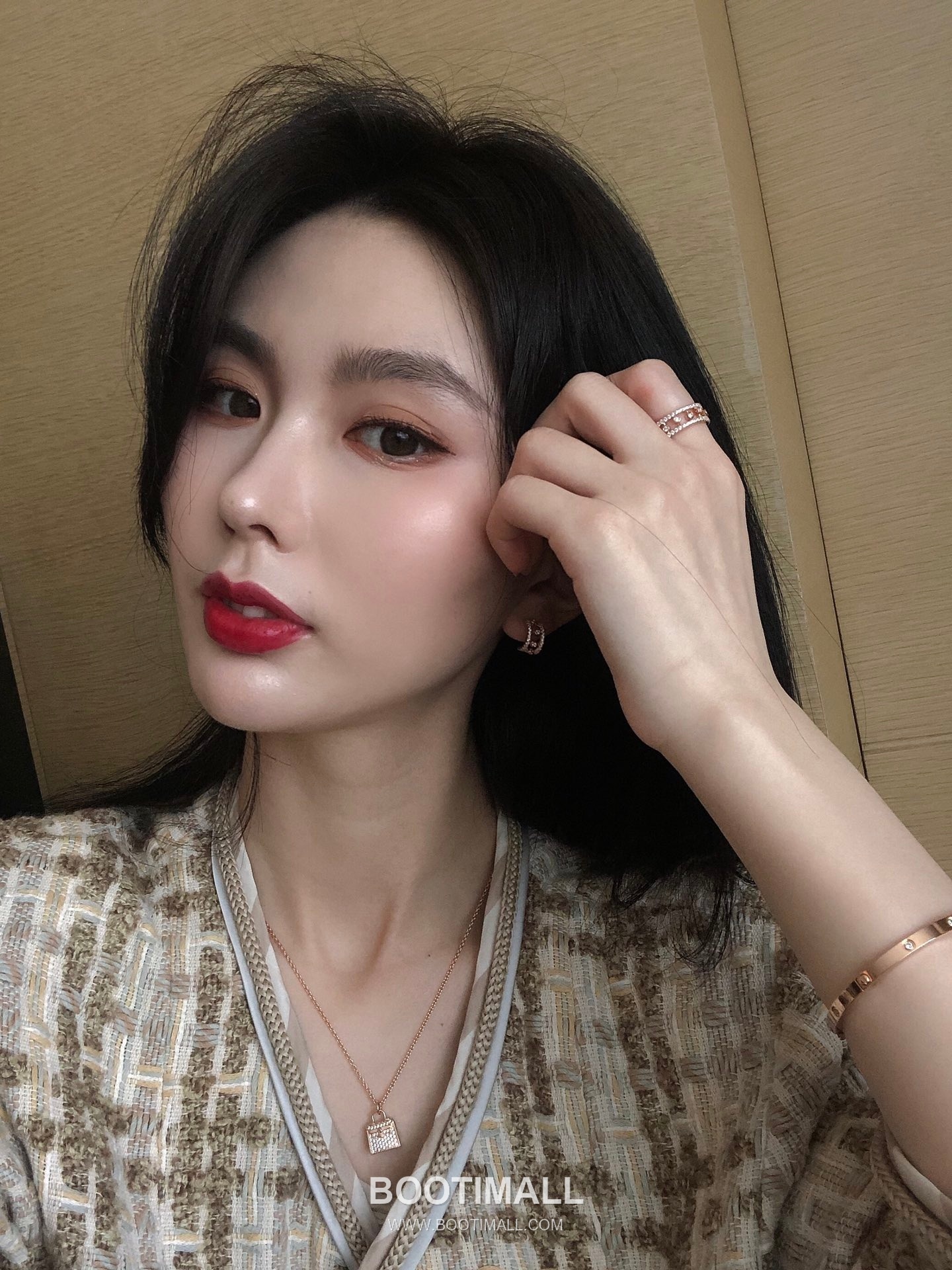 Hermes Kelly Brass Gold Plated Necklace with Bag Pendant 에르메스 켈리 황동 베이스 금도금 네클리스 백 펜던트 5