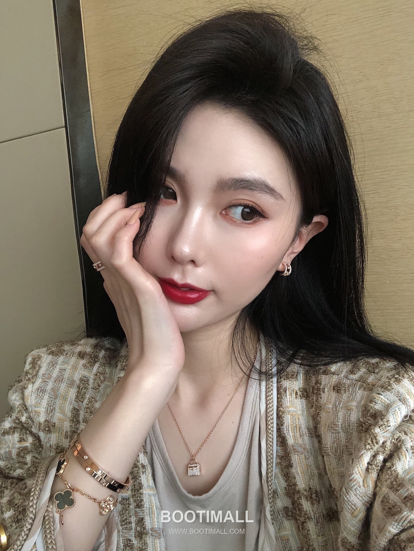 Hermes Kelly Brass Gold Plated Necklace with Bag Pendant 에르메스 켈리 황동 베이스 금도금 네클리스 백 펜던트 6