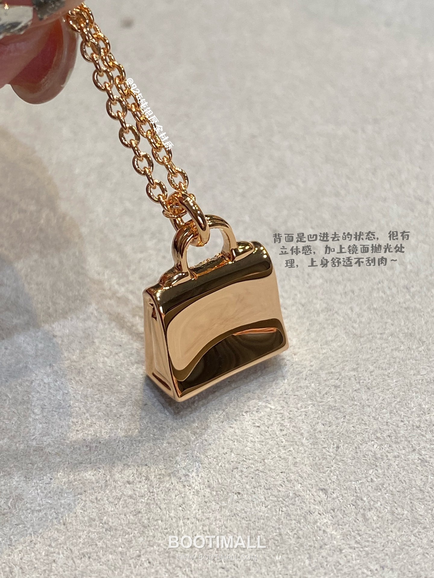 Hermes Kelly Brass Gold Plated Necklace with Bag Pendant 에르메스 켈리 황동 베이스 금도금 네클리스 백 펜던트 15
