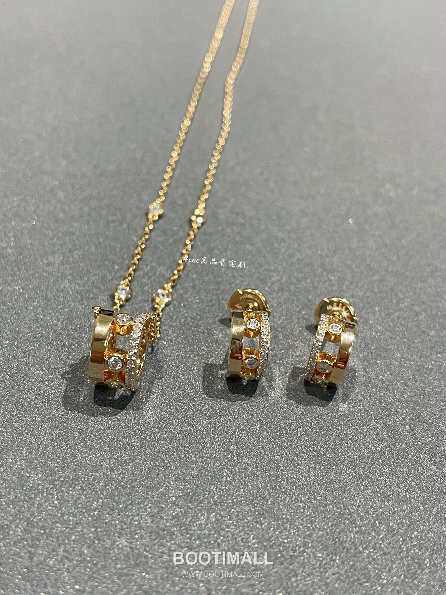Messika Move Brass Gold Plated Necklace with Moving Diamond Pendant 메시카 무브 황동 베이스 금도금 네클리스 무빙 다이아 펜던트 4