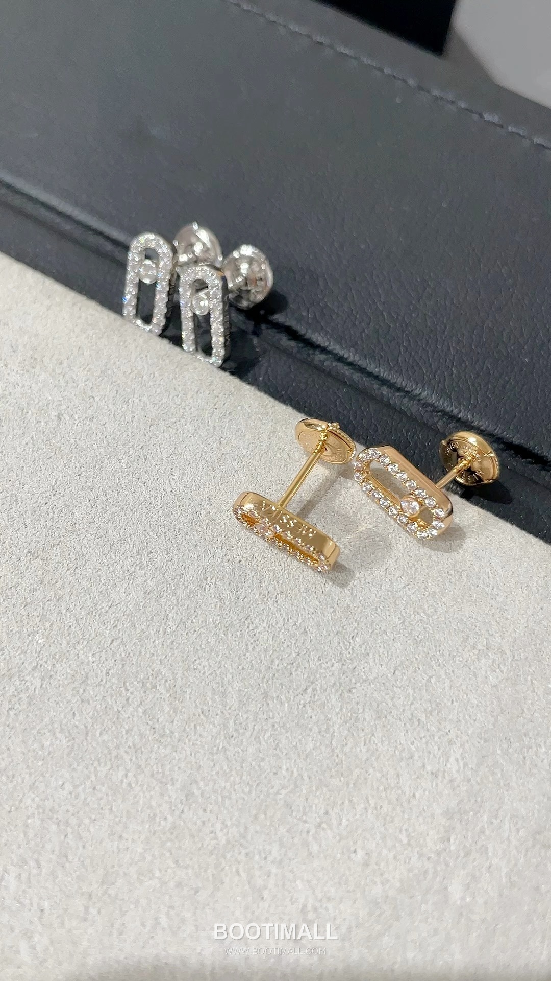 Messika Move Brass Gold Plated Earring with Diamond Stud Openwork 메시카 무브 황동 베이스 금도금 이어링 다이아 스터드 오픈워크 1