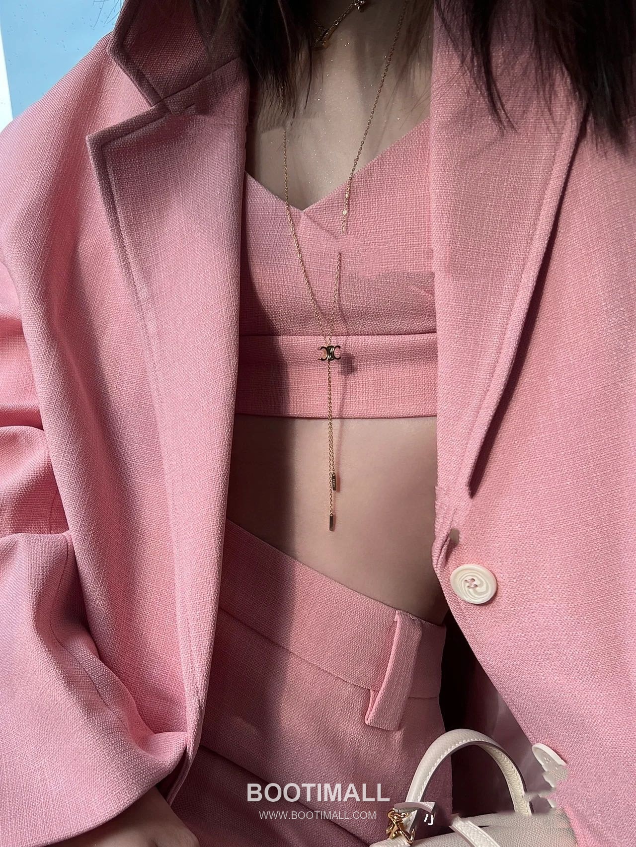 Celine Triomphe Brass Gold Plated Necklace with Logo Pendant Adjustable Chain 셀린느 트리옹프 황동 베이스 금도금 네클리스 로고 펜던트 어저스터블 체인 4