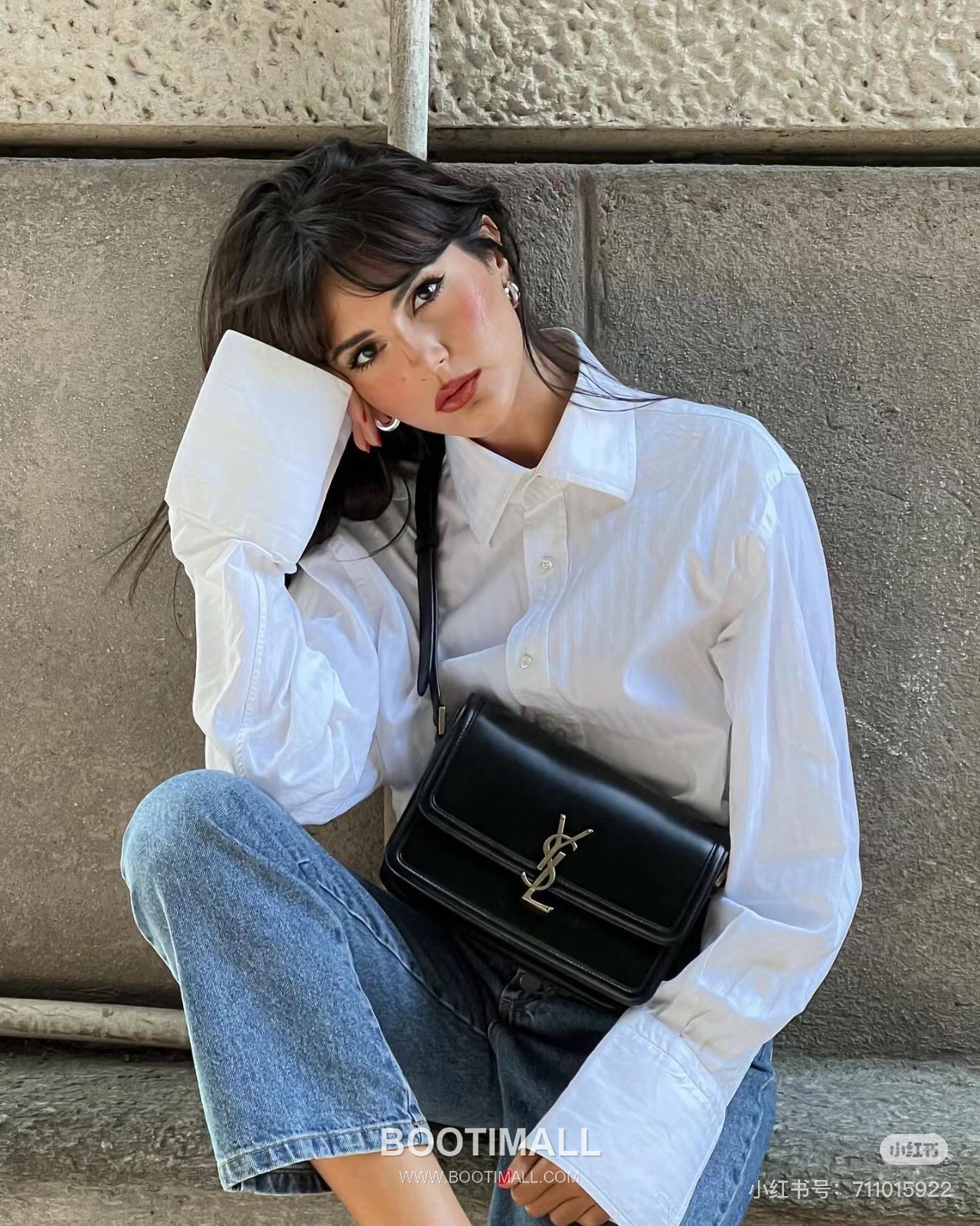 Saint Laurent Monogram Medium Grain Leather Flap Shoulder Bag with YSL Turn Lock 루이생로랑 모노그램 그레인 레더 플랩 숄더백 YSL 턴락 634305 23cm 5