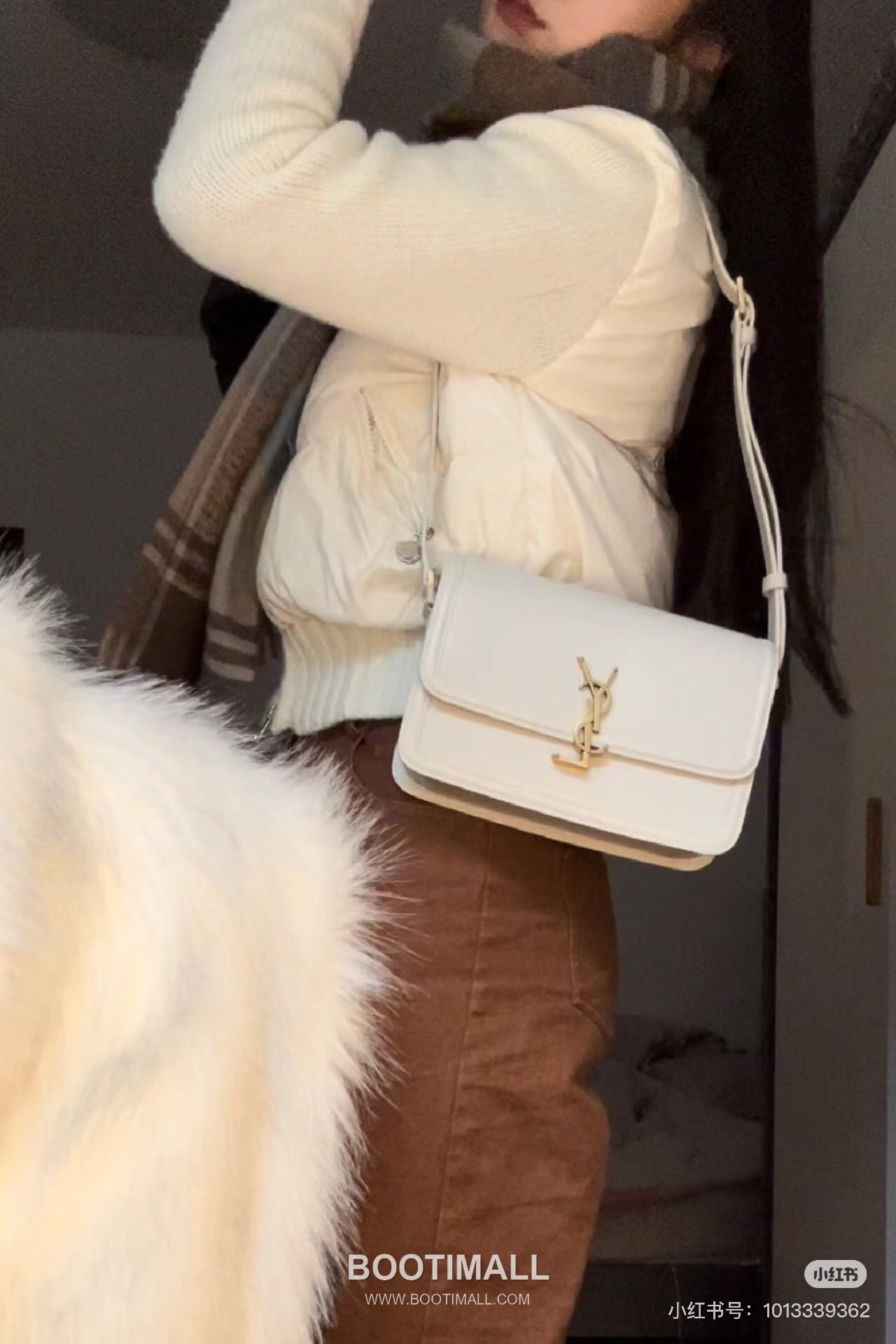 Saint Laurent Monogram Medium Grain Leather Flap Shoulder Bag with YSL Turn Lock 루이생로랑 모노그램 그레인 레더 플랩 숄더백 YSL 턴락 634305 23cm 8