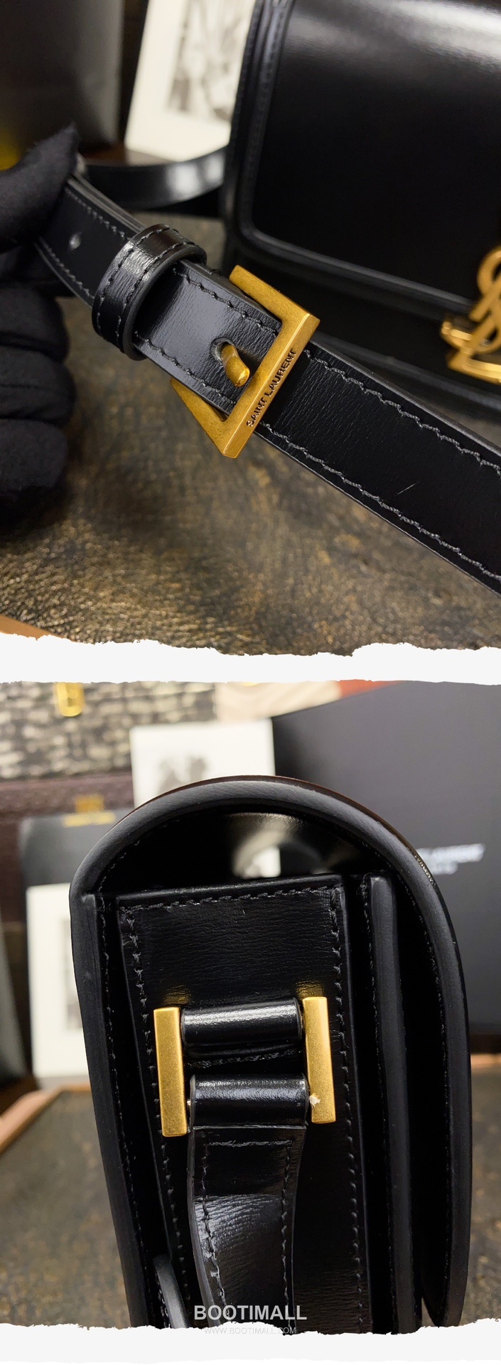 Saint Laurent Monogram Medium Grain Leather Flap Shoulder Bag with YSL Turn Lock 루이생로랑 모노그램 그레인 레더 플랩 숄더백 YSL 턴락 634305 23cm 15