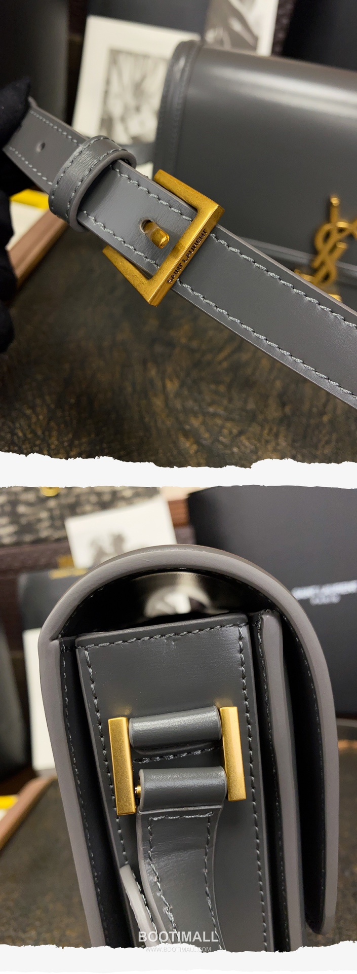 Saint Laurent Monogram Medium Grain Leather Flap Shoulder Bag with YSL Turn Lock 루이생로랑 모노그램 그레인 레더 플랩 숄더백 YSL 턴락 634305 23cm 6