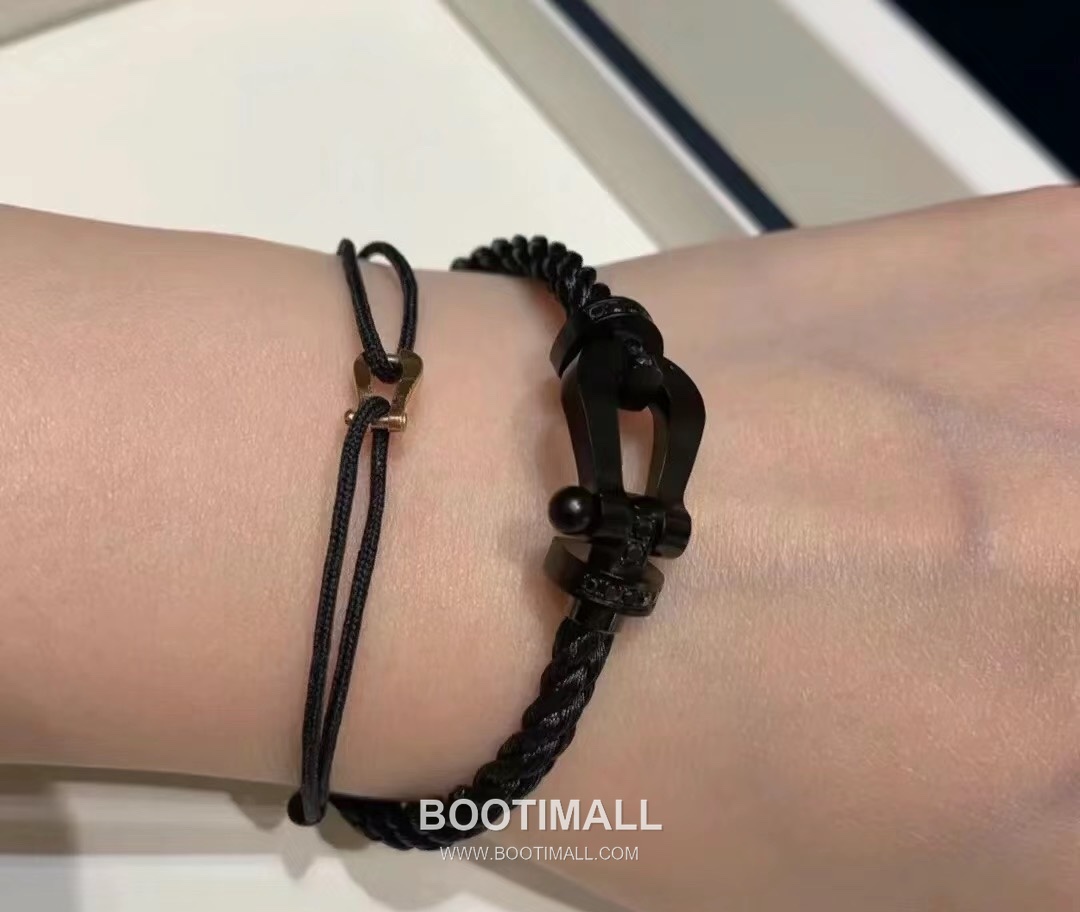 Fred Horseshoe Sterling Silver 925 Bracelet with Mini Nylon Cord 프레드 말굽 스털링 실버 925 브레이슬릿 미니 나일론 코드 5