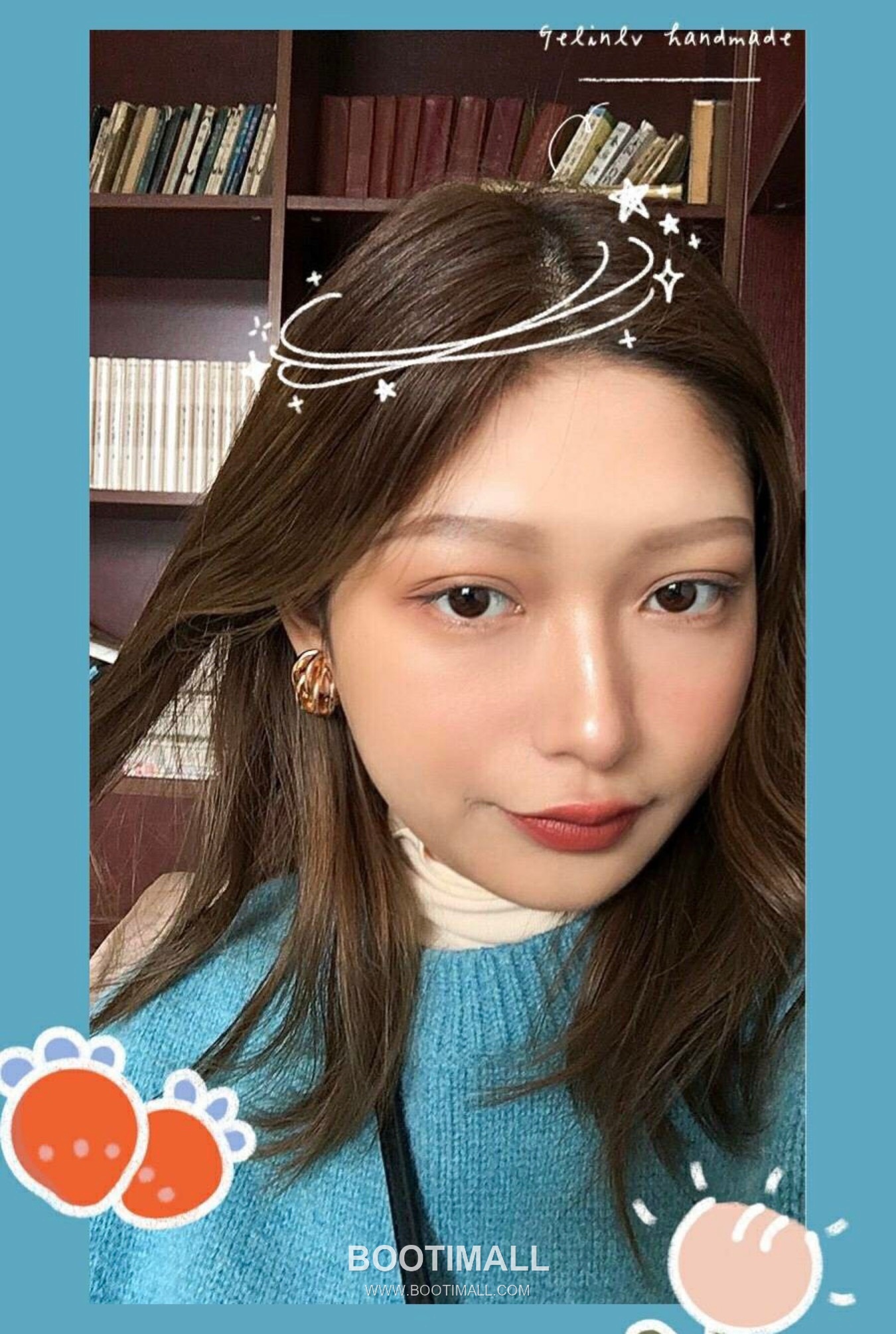 Celine Brass Gold Plated Earring with Openwork Design 셀린느 황동 베이스 금도금 이어링 오픈워크 디자인 3