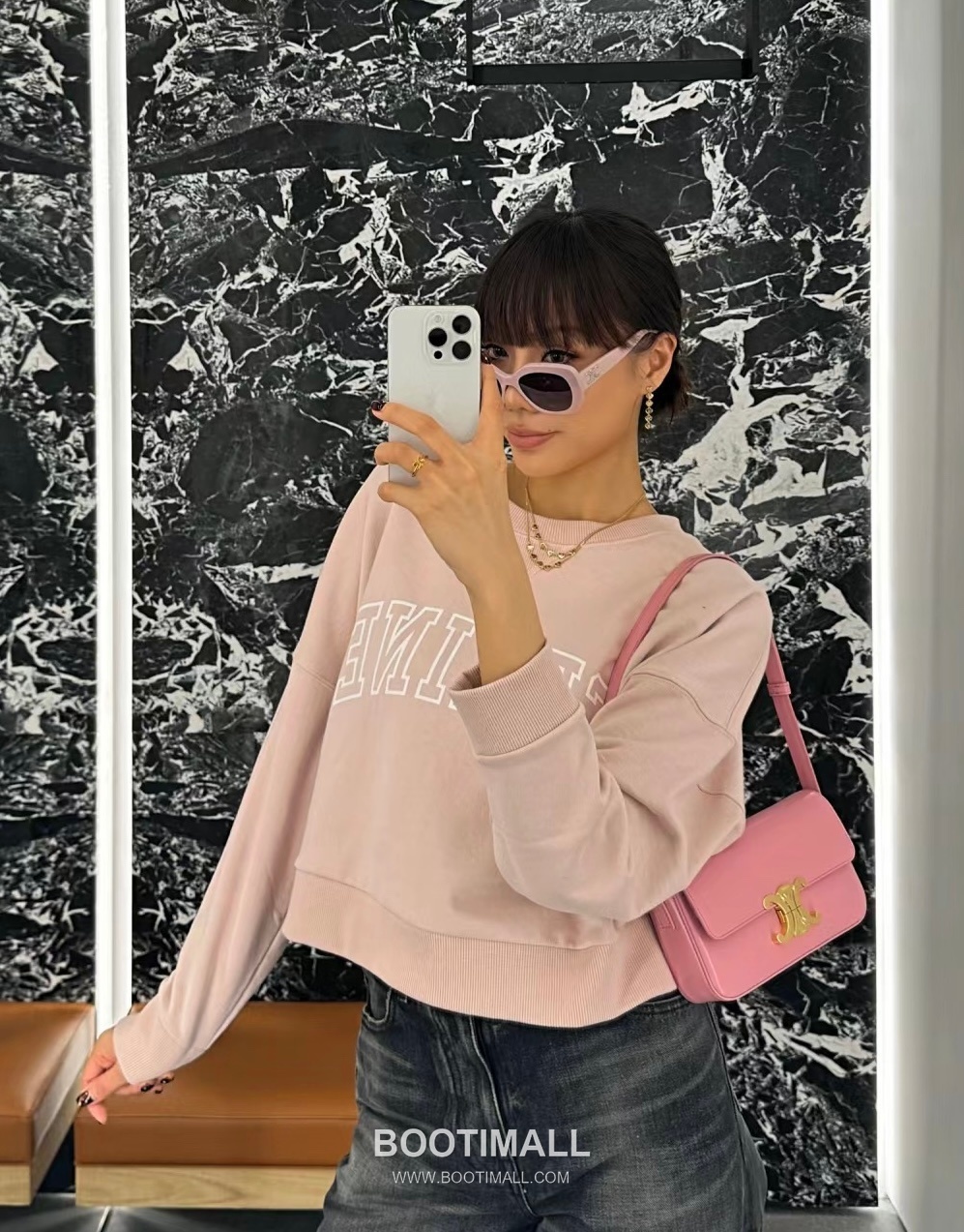 Celine Brass Gold Plated Earring with Multi Heart Stud Design 셀린느 황동 베이스 금도금 이어링 멀티 하트 스터드 디자인 6