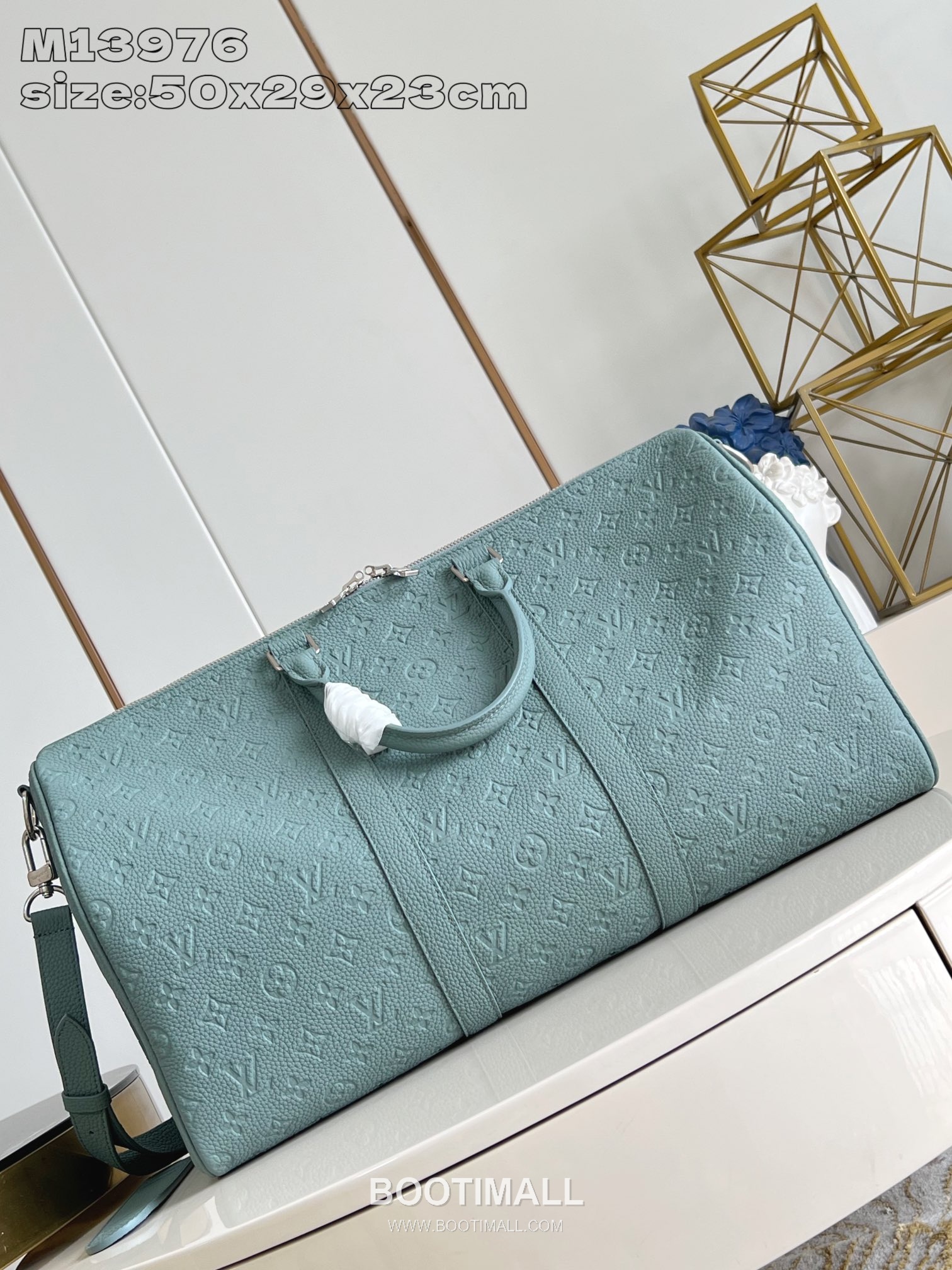 Louis Vuitton Keepall Bandoulière 50 Taurillon Monogram Leather Duffle Bag with Strap Detail 루이비통 키폴 반둘리에 50 타우릴론 모노그램 레더 더플백 M13976 50cm 6