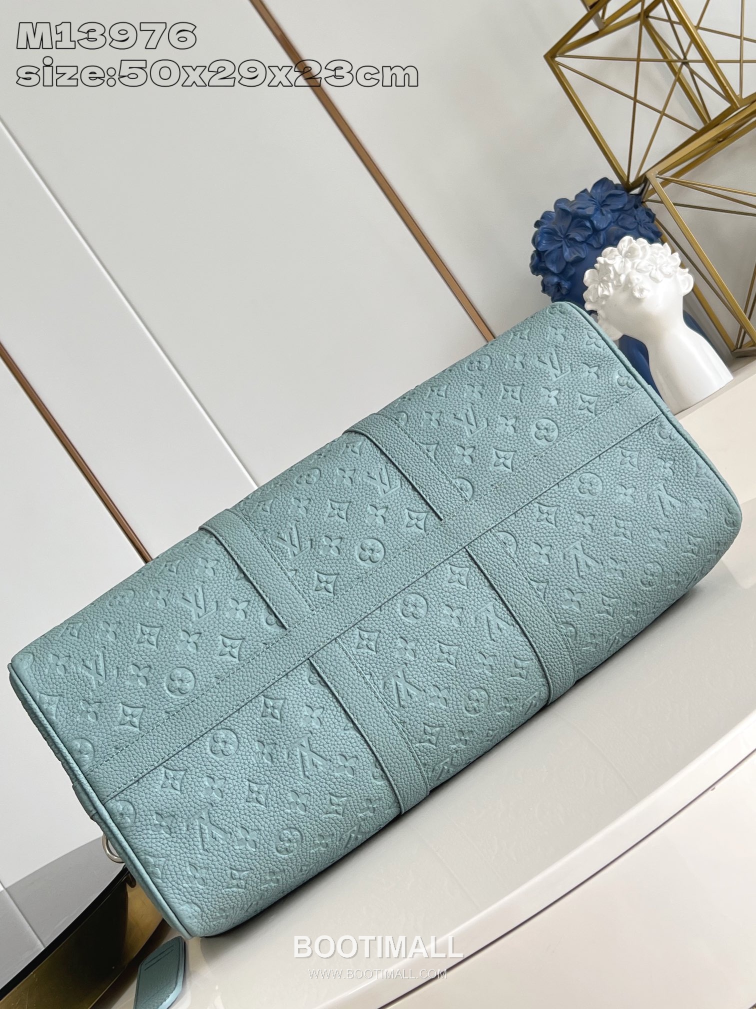 Louis Vuitton Keepall Bandoulière 50 Taurillon Monogram Leather Duffle Bag with Strap Detail 루이비통 키폴 반둘리에 50 타우릴론 모노그램 레더 더플백 M13976 50cm 7