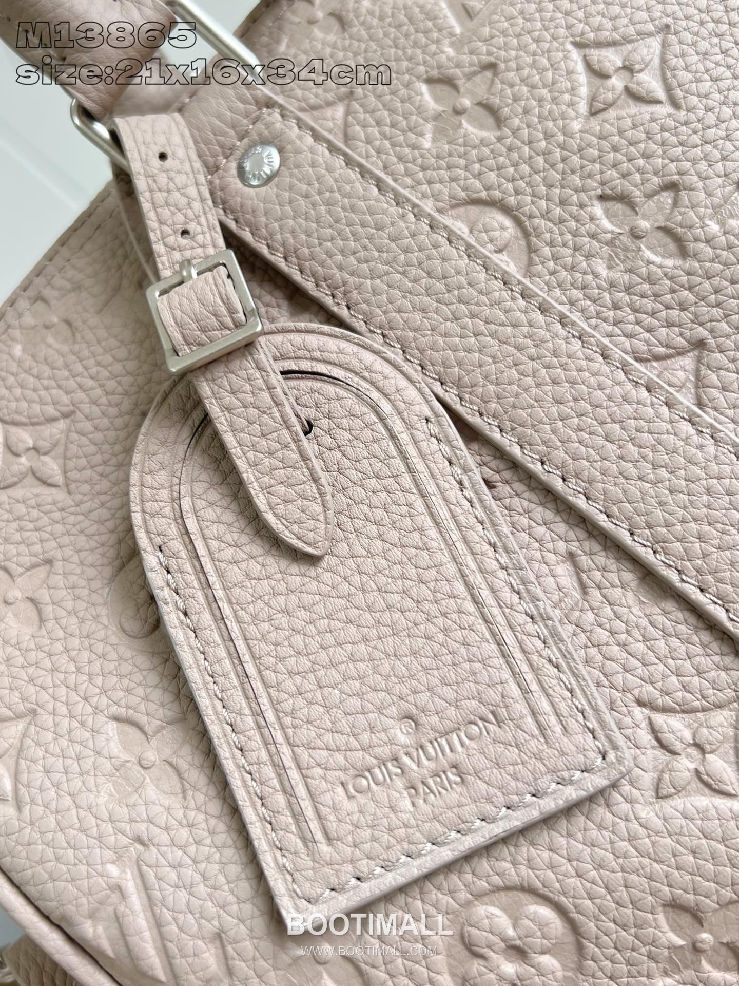 Louis Vuitton Keepall Bandoulière 35 Taurillon Leather Duffle Bag with Strap Tag Detail 루이비통 키폴 반둘리에 35 타우릴론 레더 더플백 M13865 34cm 3